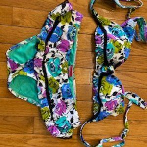 LIKE NEW RARE BETSEY JOHNSON COLORFUL BIKINI SET